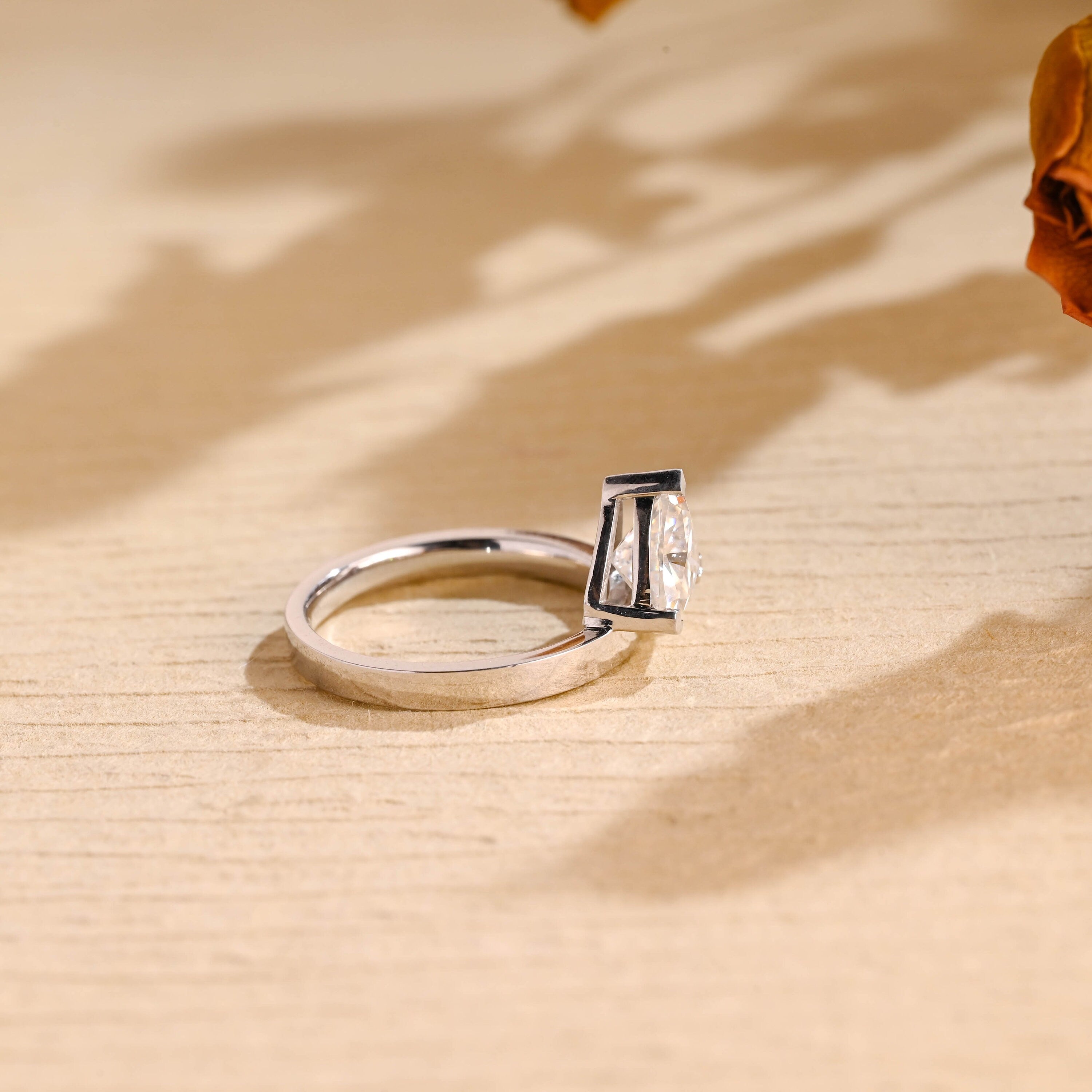 Solitaire Moissanite Engagement Ring