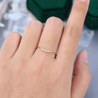 round-moissanite-curved-wedding-band