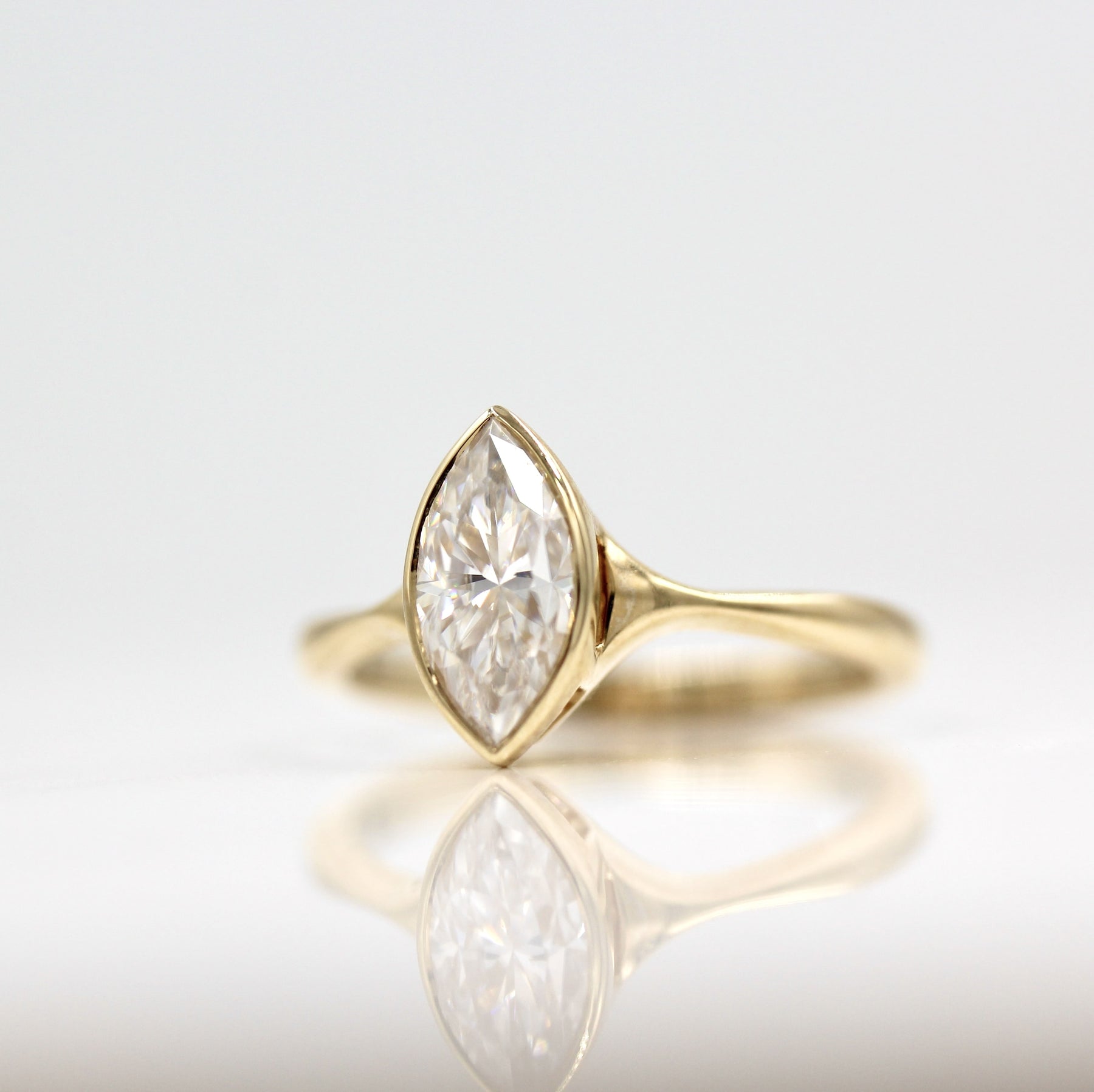 Modern Moissanite Ring