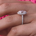 14K White Gold Moissanite Ring
