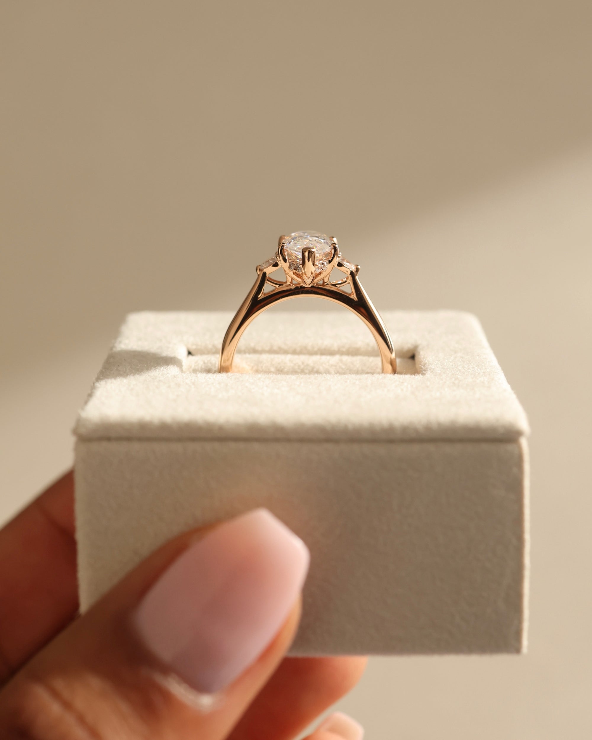 Three Stone Moissanite Ring