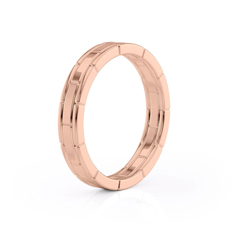 Brick Style Wedding Stacking Band
Geometric Wedding Band
Textured Wedding Ring