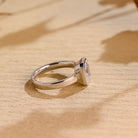 contemporary moissanite engagement ring bezel style