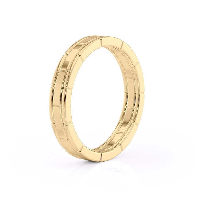 Brick Style Wedding Stacking Band
Geometric Wedding Band
Textured Wedding Ring