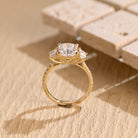 bridal cluster moissanite engagement ring 1ct