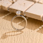 sparkling pear cut solitaire moissanite ring