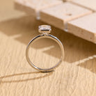 White Gold Radiant Moissanite Ring