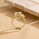 East West Emerald Cut Ring