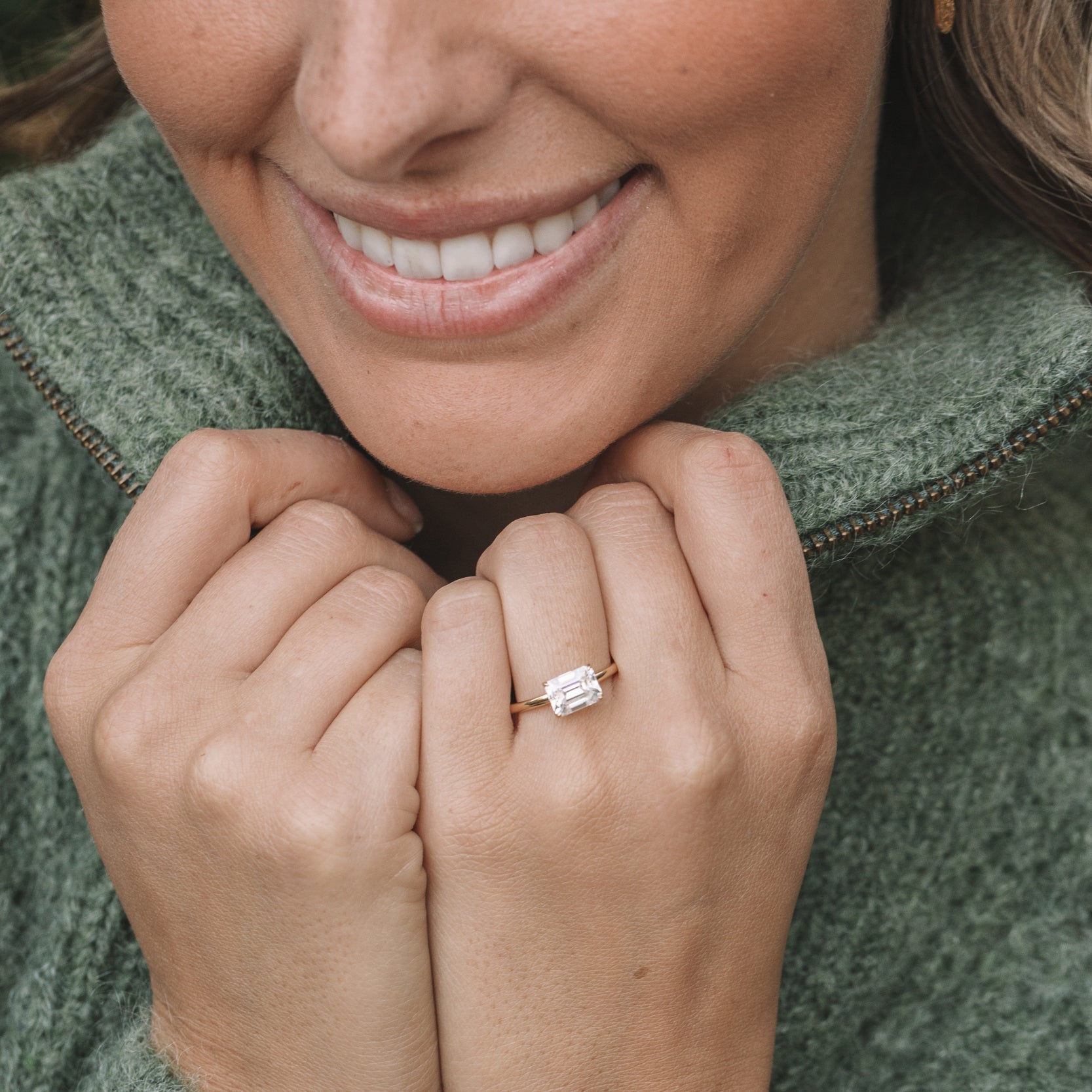 Emerald Solitaire Ring