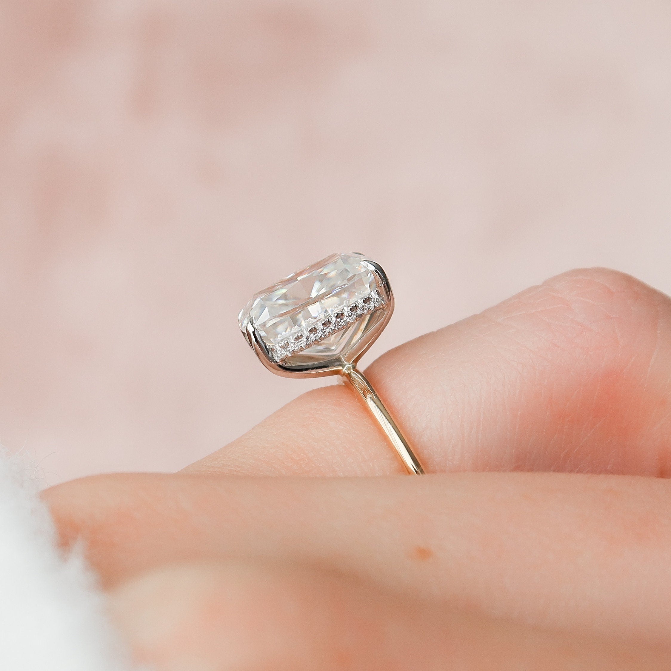 Hidden Halo Ring for Women