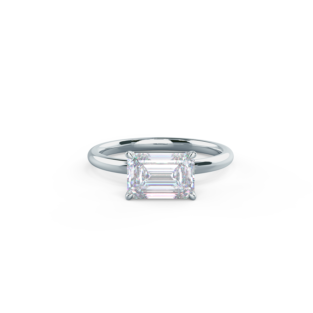 Emerald Diamond Alternative Ring