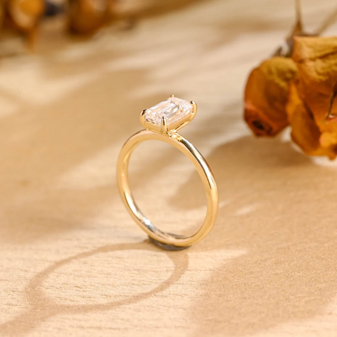 Emerald Cut Bridal Ring