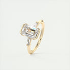 Emerald Moissanite Ring for Women
