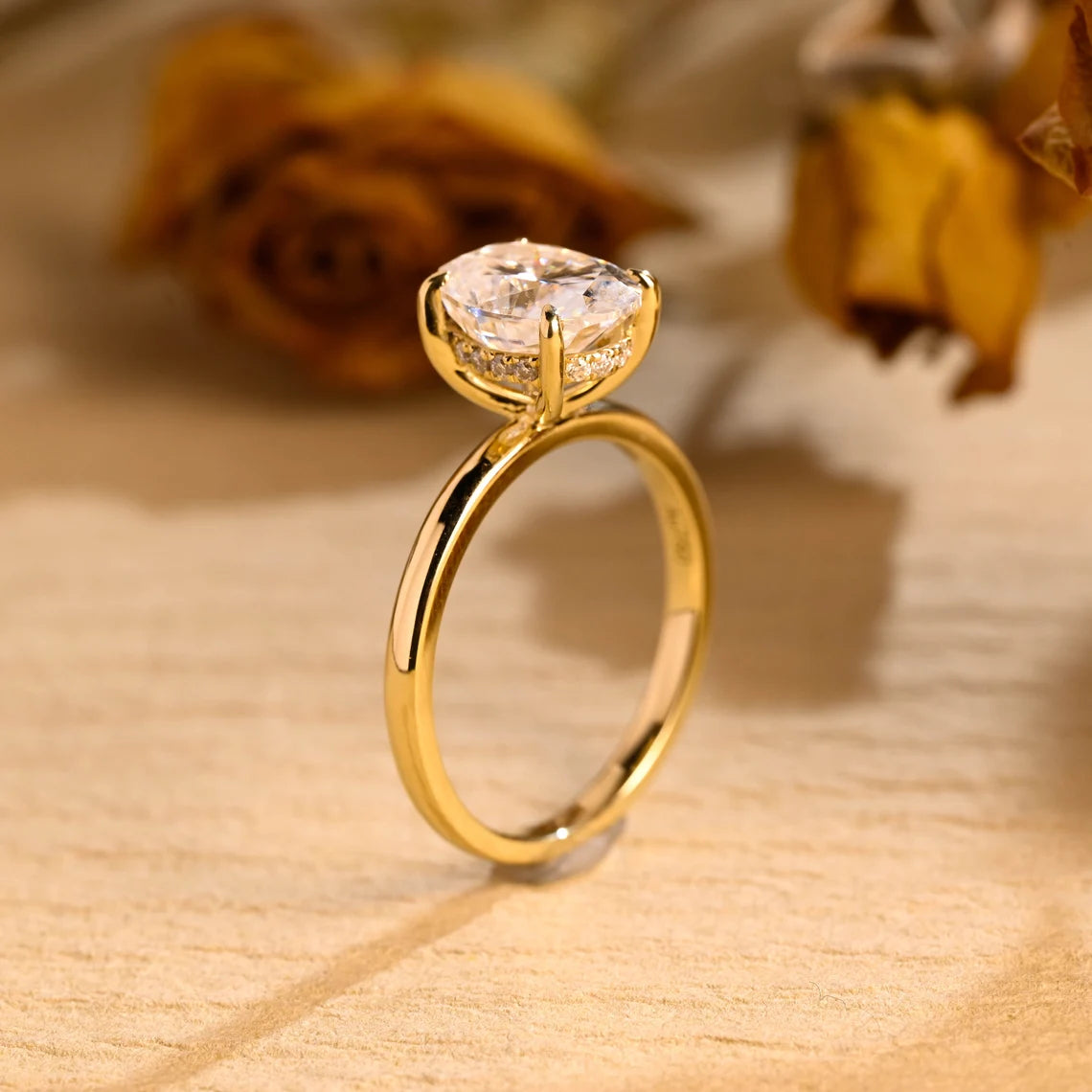 Modern Hidden Halo Ring