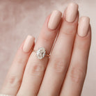 Oval Diamond Alternative Ring