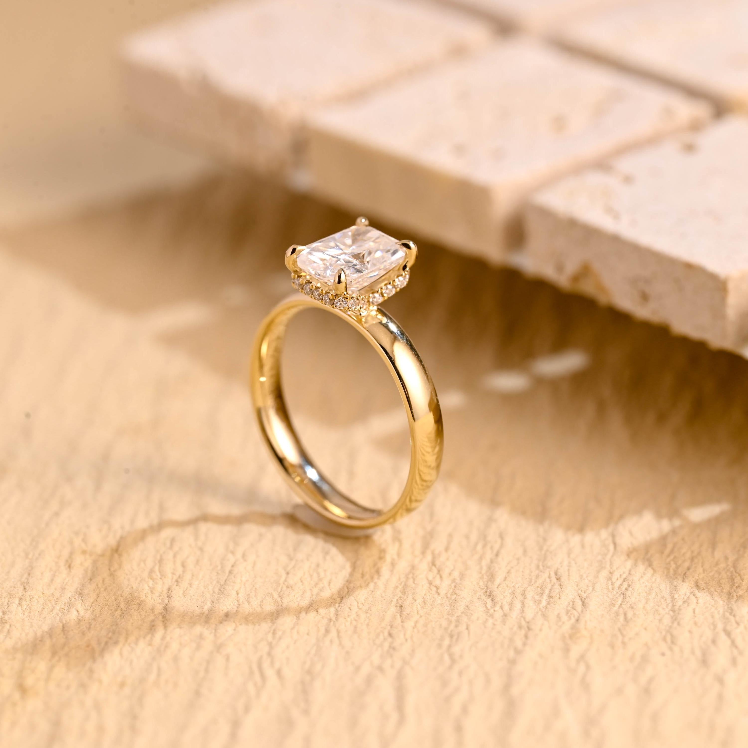Diamond Accent Moissanite Ring