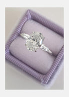 Oval Solitaire Moissanite Ring