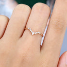 round-pear-moissanite-curved-wedding-band