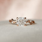 Cushion Moissanite Diamond Ring