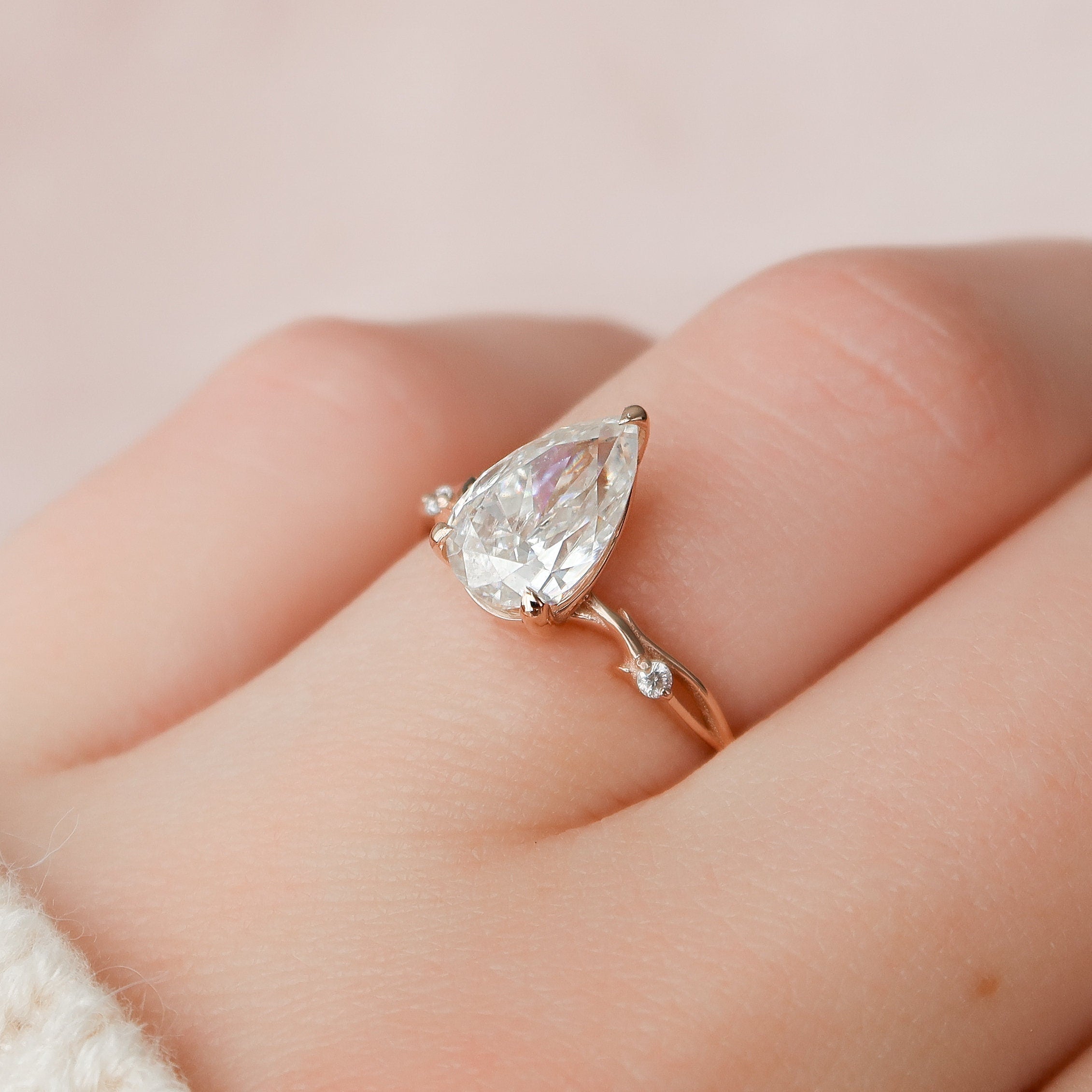 Nature Inspired Moissanite Ring