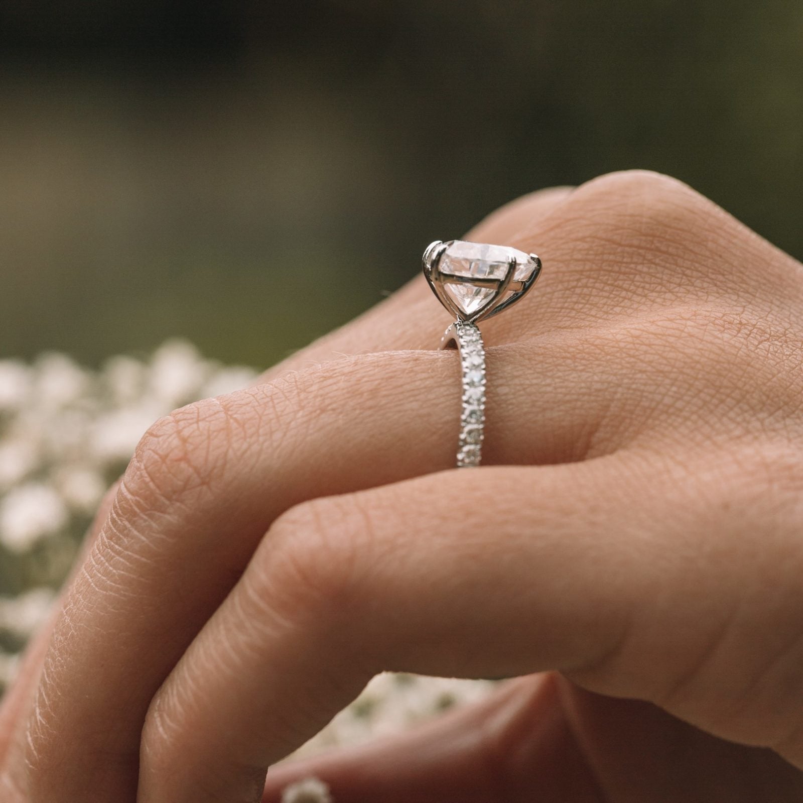2.50CT Heart Pave Moissanite Diamond Engagement Ring For Her