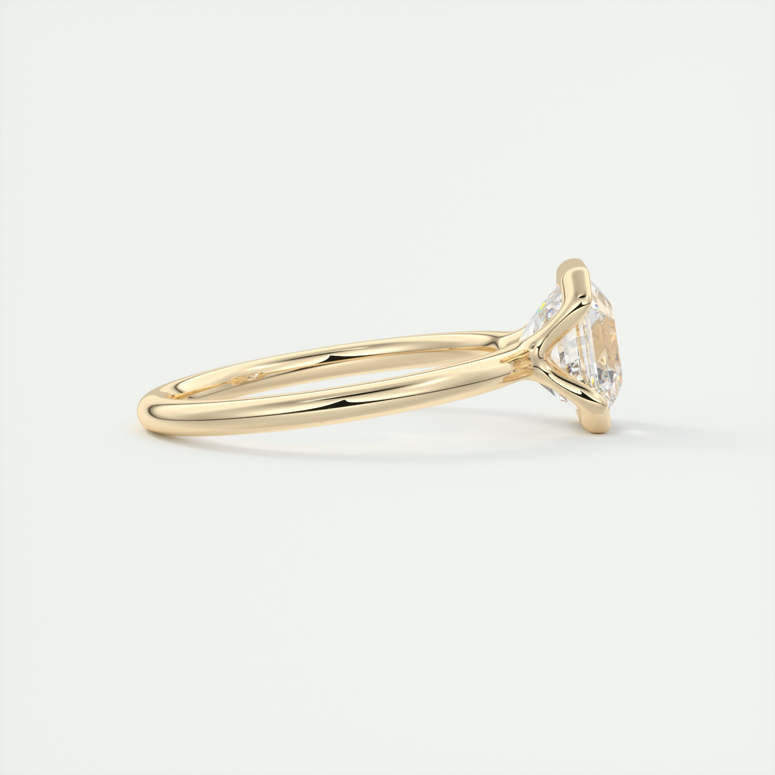 Open Bezel Moissanite Ring