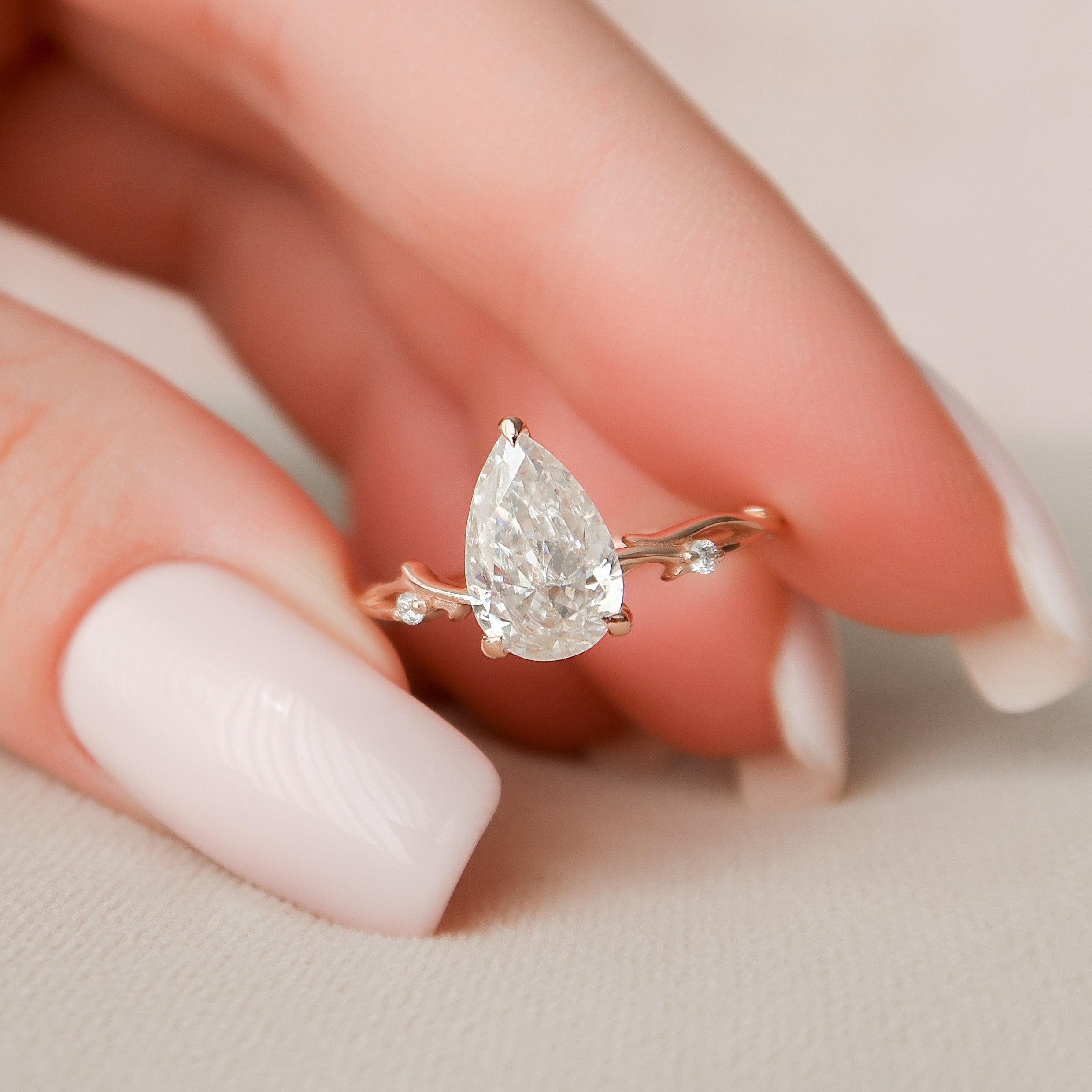 Nature Inspired Moissanite Ring