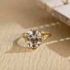 Oval Cluster Moissanite Engagement Ring