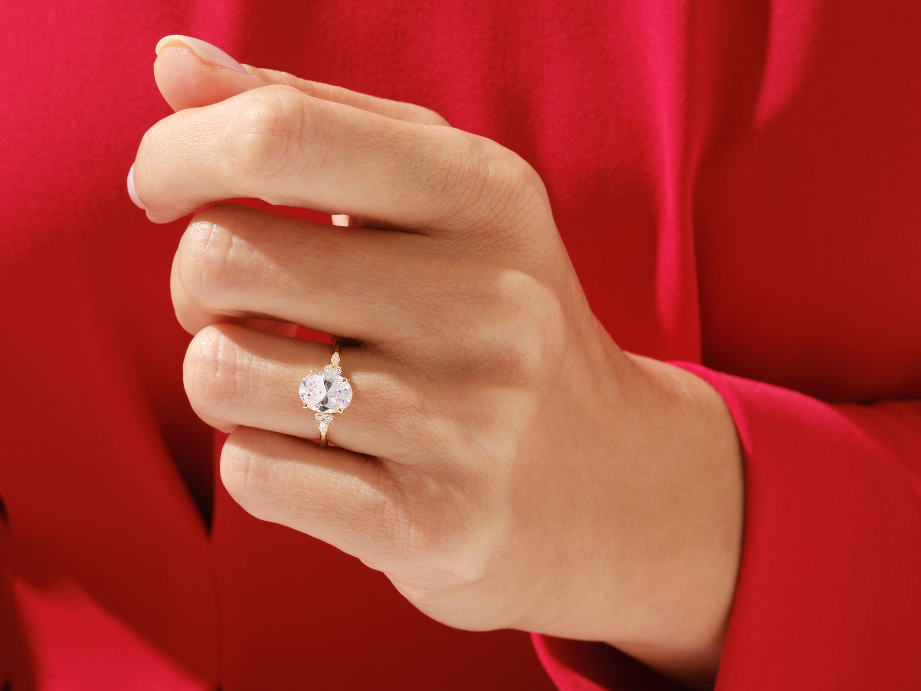 Cluster Moissanite Ring