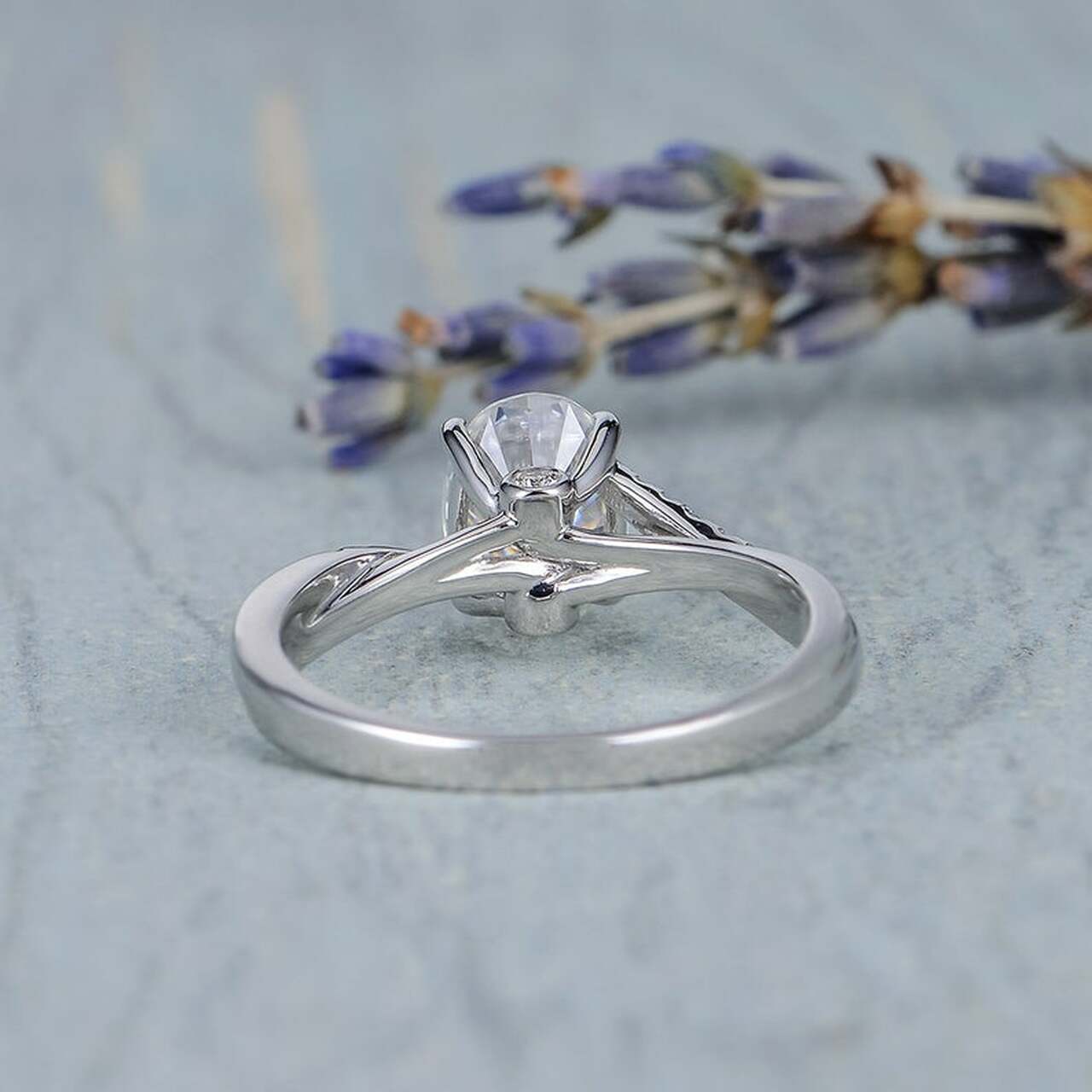Twisted Band Engagement Ring