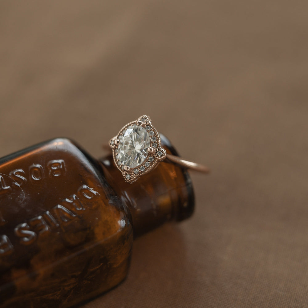 Halo Moissanite Ring