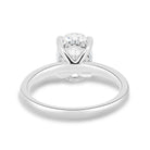 Oval Hidden Halo Moissanite Ring