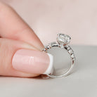 Pave Moissanite Engagement Ring