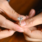 Oval Halo Cluster Ring