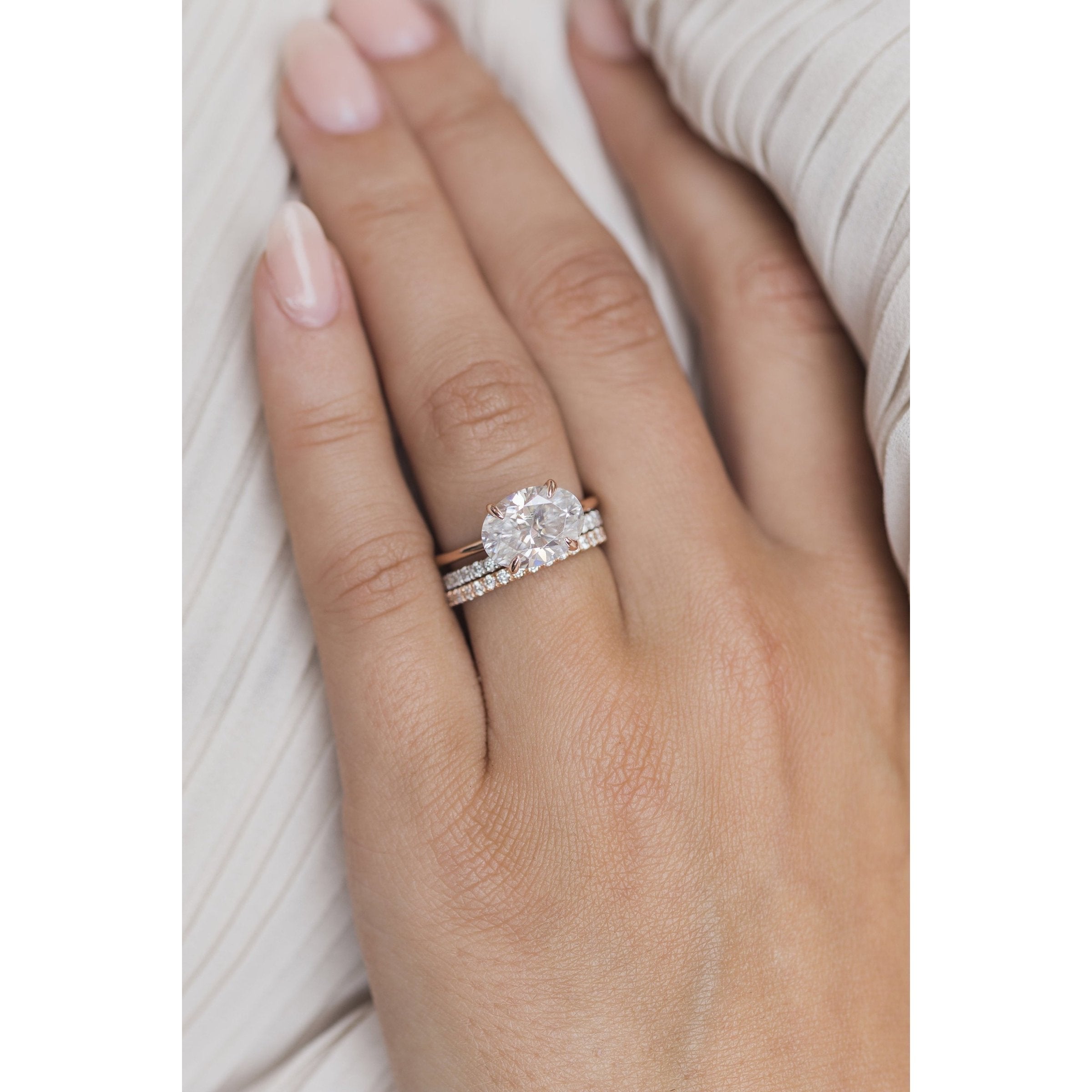 Oval Moissanite Ring for Women
