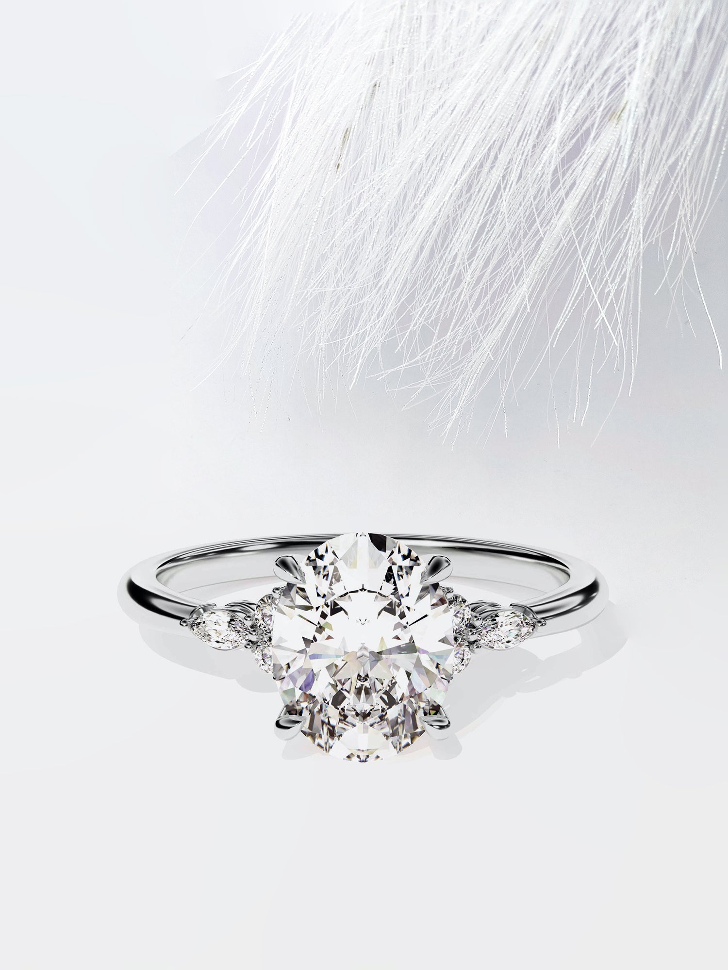 Affordable Oval Moissanite Ring