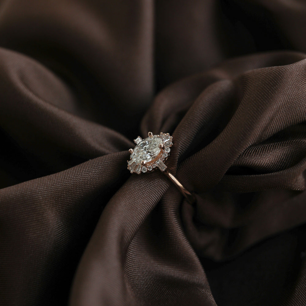 Oval Moissanite Ring