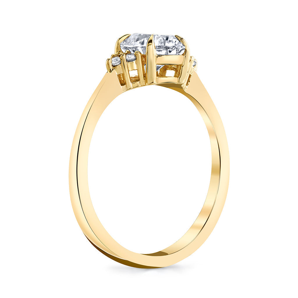 Oval Pave Moissanite Ring