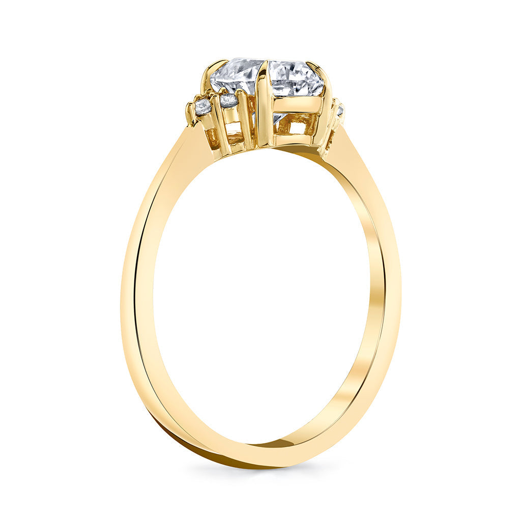 Oval Pave Moissanite Ring