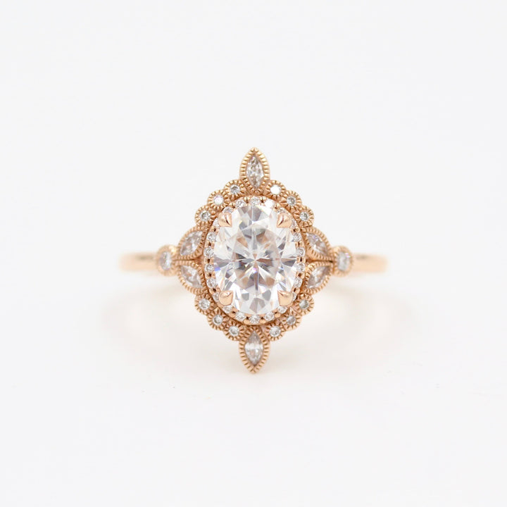 Unique Halo Engagement Ring