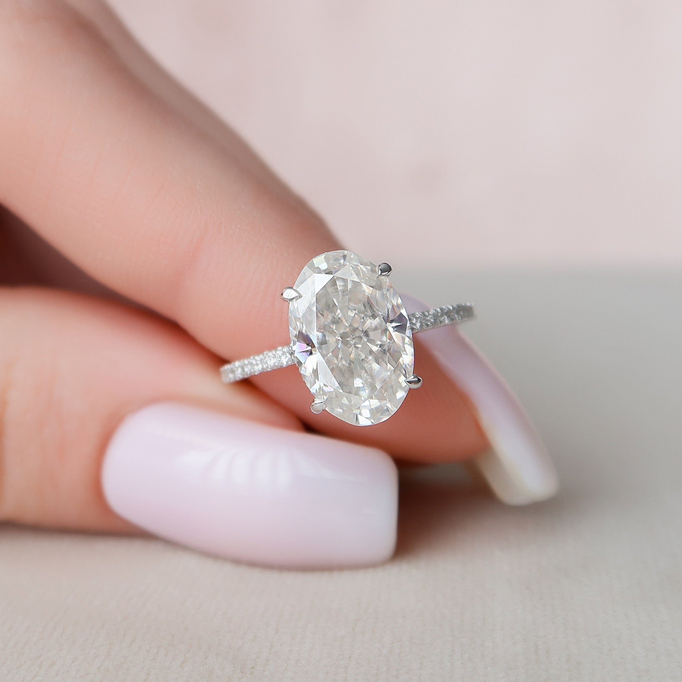 Open Band Moissanite Ring