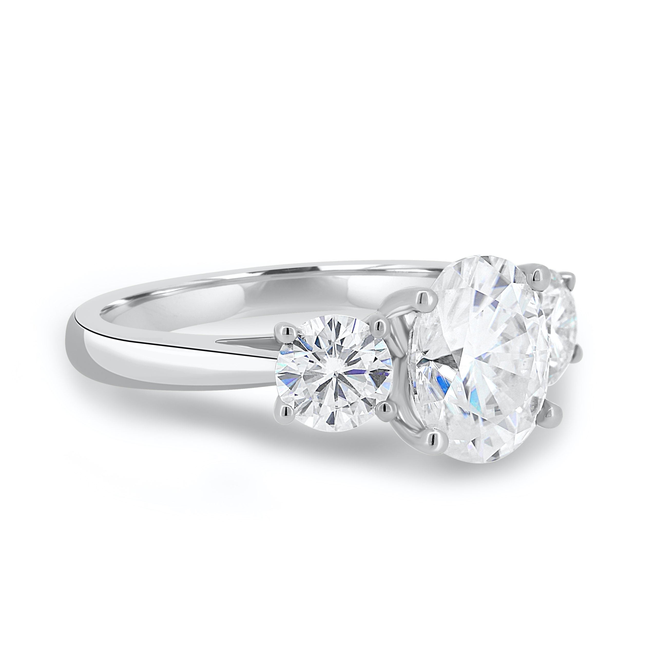 Oval Side Stone Ring