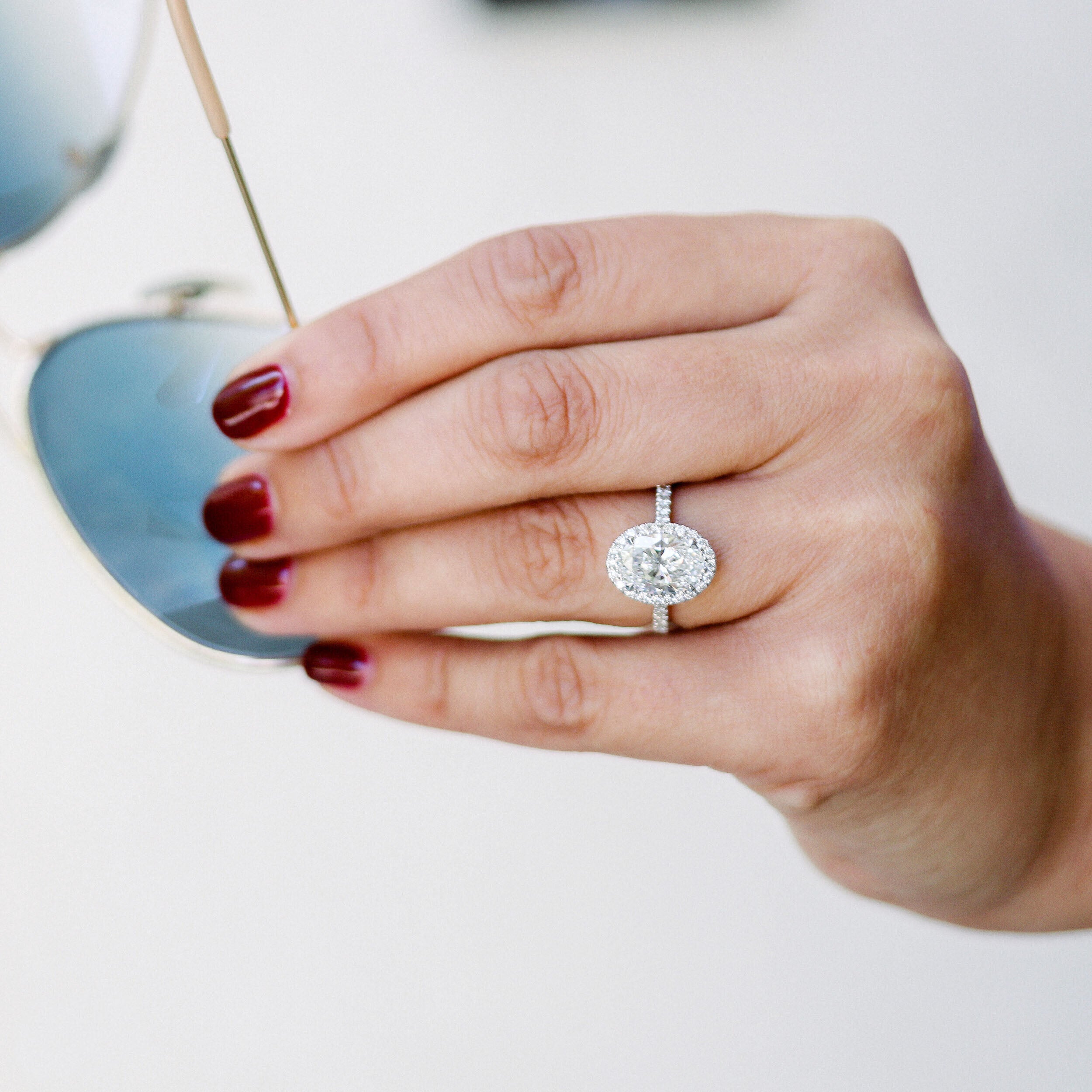 Oval Moissanite Engagement Ring