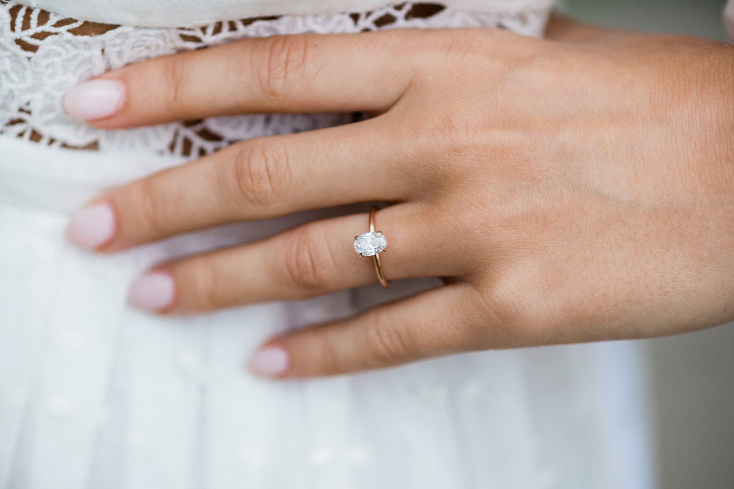 Hidden Halo Moissanite Ring