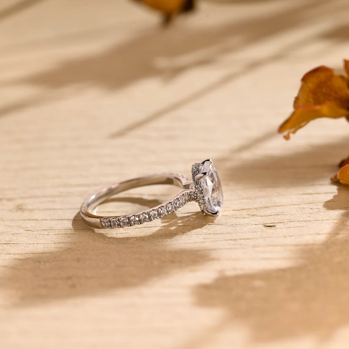 Oval Pave Engagement Ring