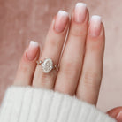 Zig Zag Pave Moissanite Ring