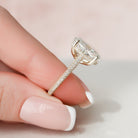 Pave Moissanite Engagement Ring