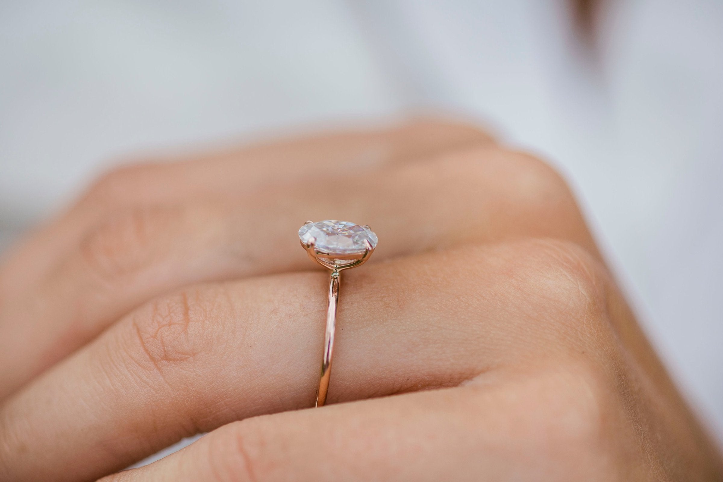 Moissanite Solitaire Engagement Ring