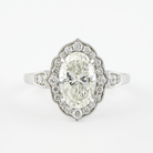 Oval Moissanite Halo Ring