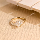 Buy Oval Cut Three Stone Moissanite Ring